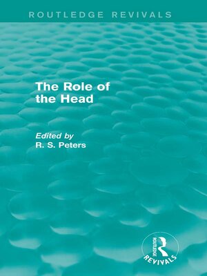 cover image of The Role of the Head (REV) RPD